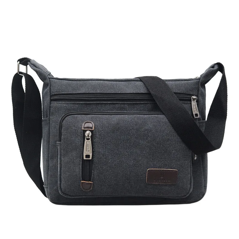 

Men Retro Large Bag Lightweight Versatile Canvas Bag Large-Volume Business Casual Handbag Trend Shoulder Travel Bag