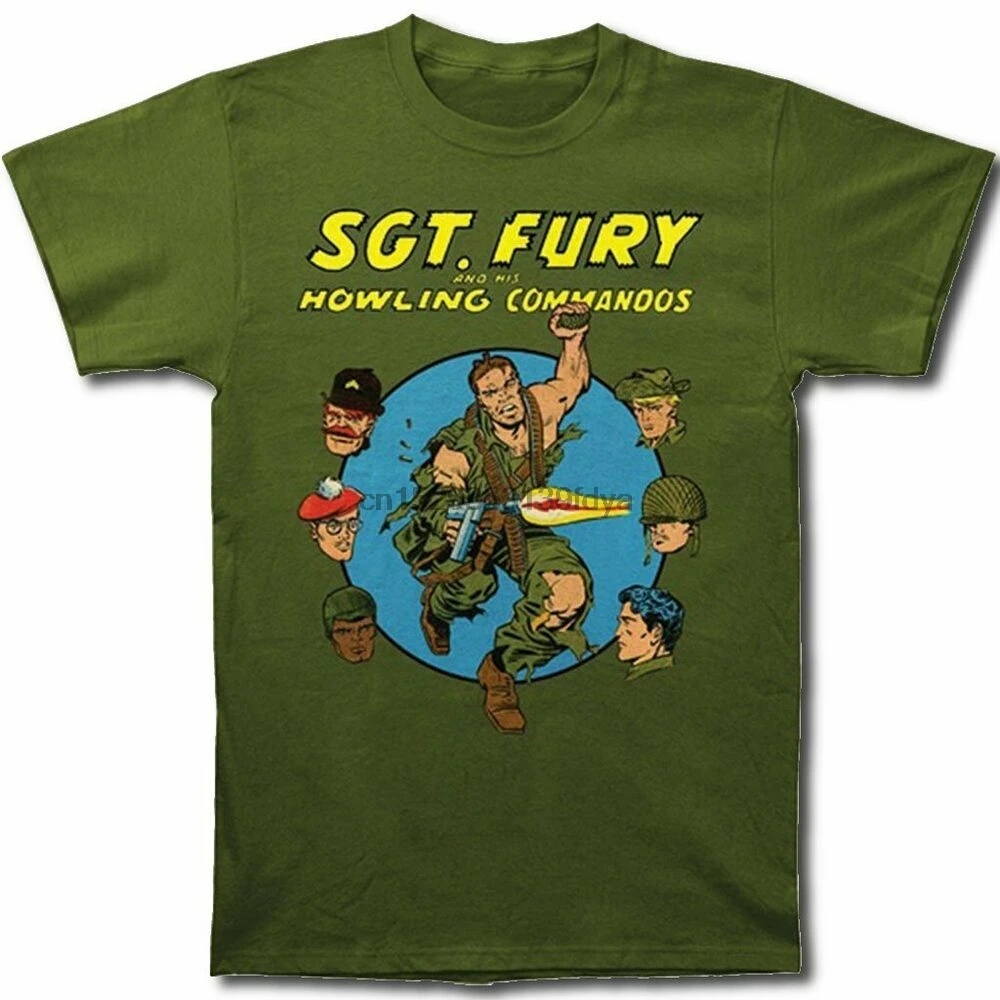 Sgt. Совершенно новая Официальная Лицензированная рубашка Fury His Howling Commander | Мужская