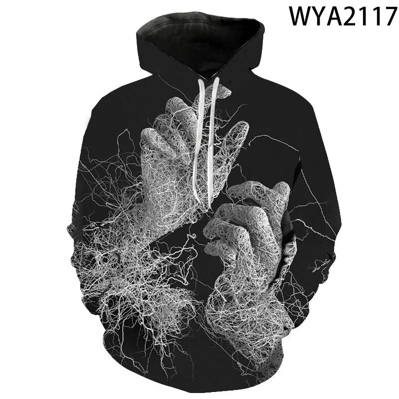 

Hand 3D Printed Hoodies Long Sleeve Men Women Children Fashion Pullover Long Sleeve Sweatshirts Streetwear Boy Girl Kids Coat