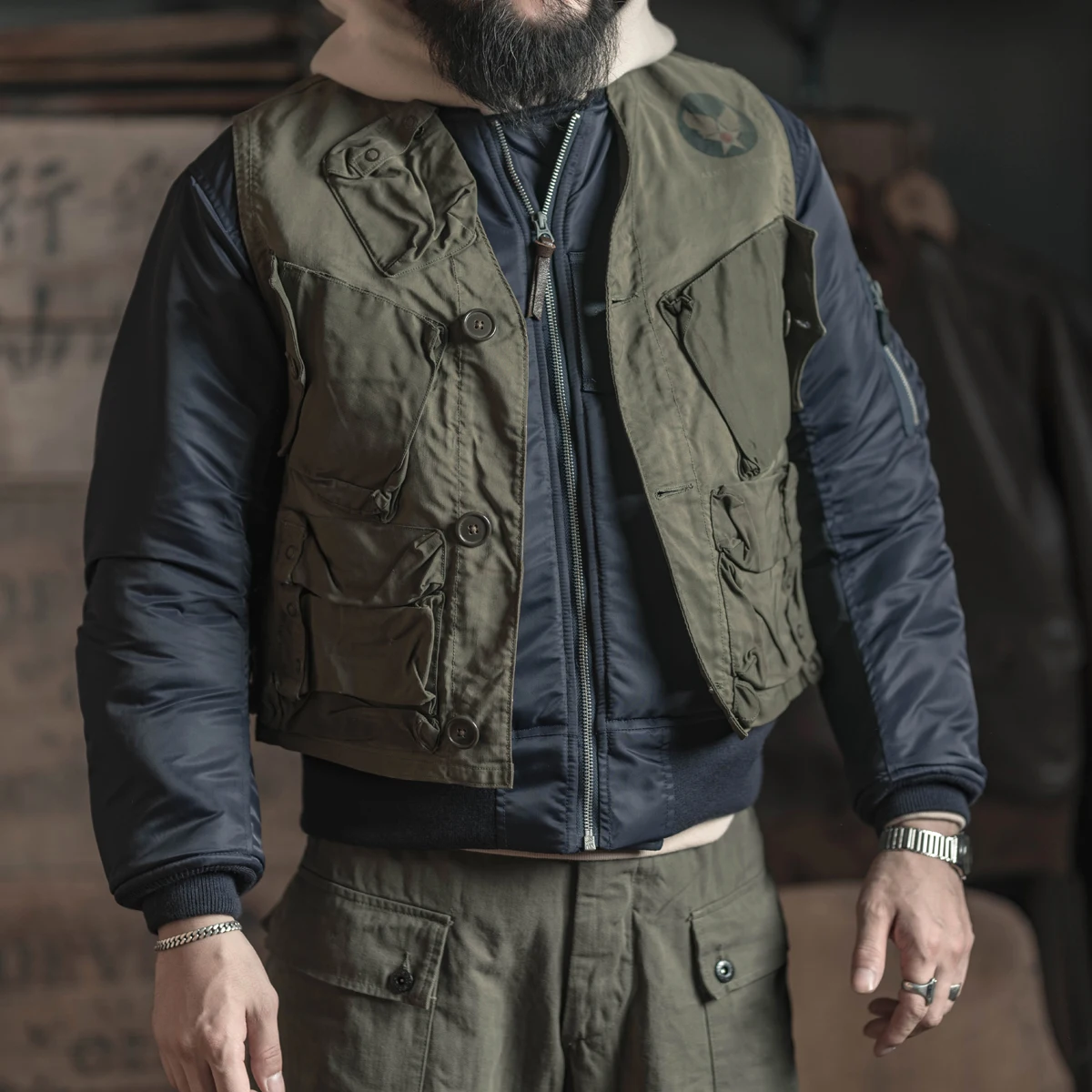 Waarson usaf korean war B-15C modフライトジャケット1950sミリタリー