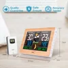 FanJu FJ3378 Digital Alarm Clock Wall Weather Station Indoor Outdoor Temperature Humidity Barometric Forecast Electronic Wat 6