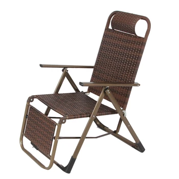 

Outdoor Rattan Recliner Folding Chair Balcony Siesta Chair Three Fold Wicker Chair Pregnant Women Back Chair Lazy Beach Chair