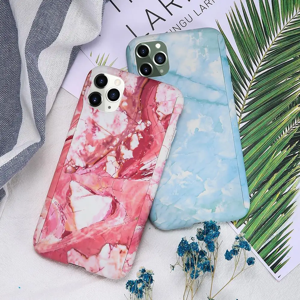 KISSCASE High Quality Marble Case for iPhone XS MAX X XR 7 8 6 6S Plus Full Protective Back Cover 11 Pro Max Coque |