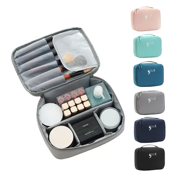 

Portable Waterproof Cosmetic Wash Bag Women Men Make up Organizer Toiletry Kit Tools Beauty Case Beautician Travel Makeup Box