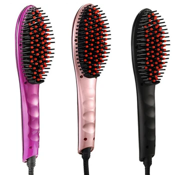 

Hair Straightening Comb 2In1 Ceramic Heating Negative Ion Anti-Scalding Flat Iron Straight Hair Brush LCD Hair Straightener