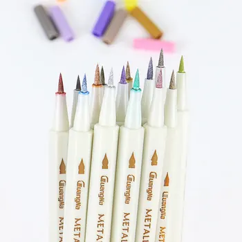 

Wide Nano 6510br Soft Brush Color Metal Pen 30-Color Marking Pen Painted Template Color Graffiti mei shu bi