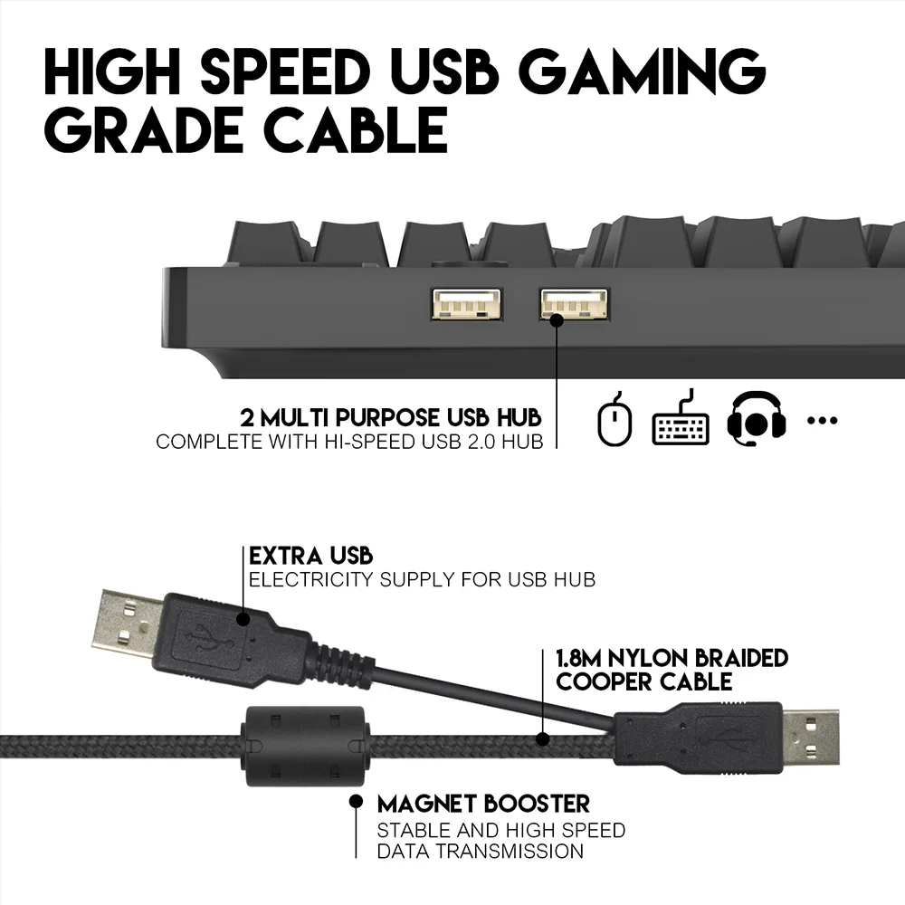 Игровая клавиатура Fantech MK851 с 104 клавишами, английская клавиатура с RGB подсветкой, синяя и бордовая, все кнопки не имеют коллизий, геймерская клавиатура
