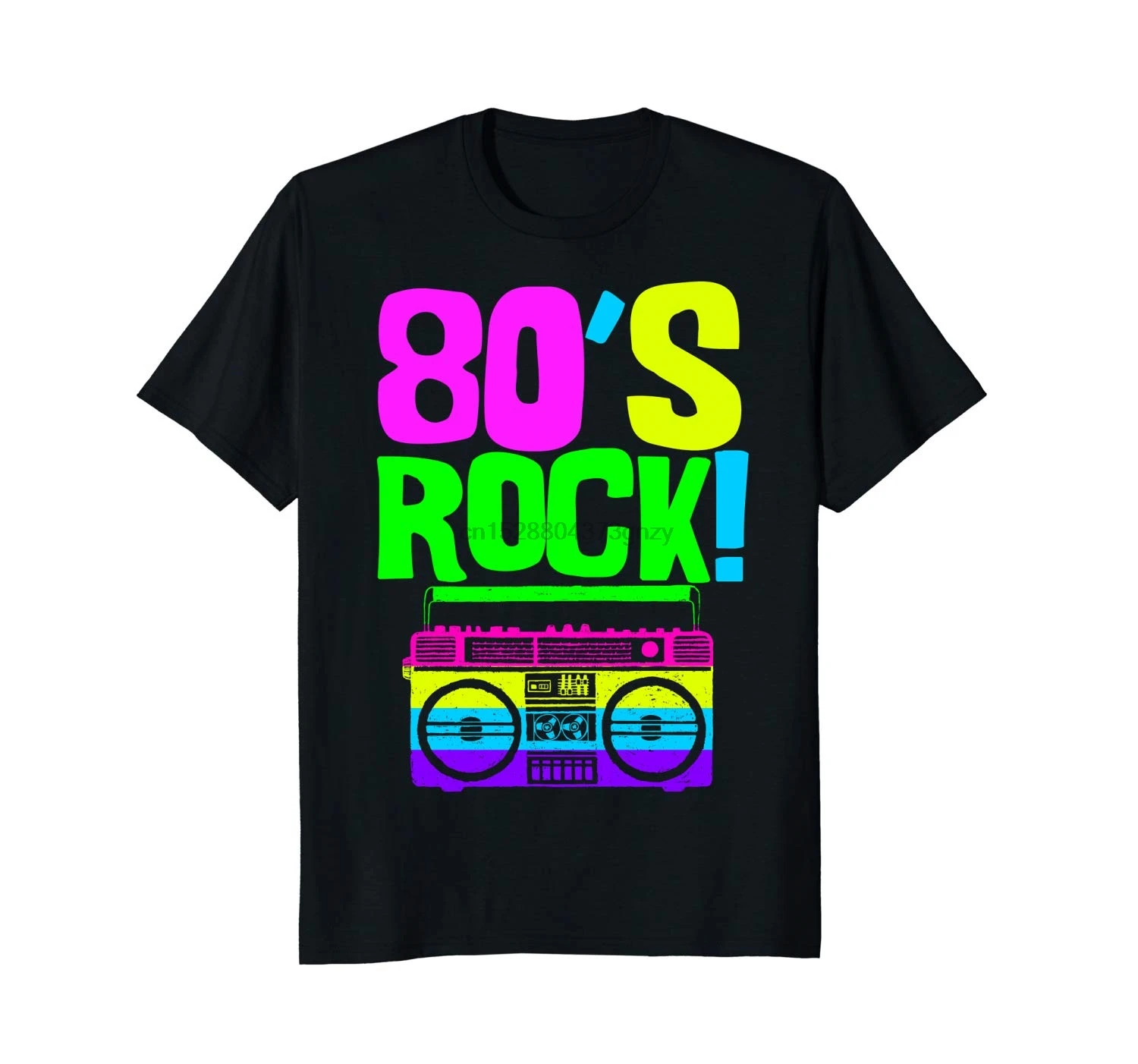 Мужская неоновая футболка в стиле ретро праздничная одежда рок модель 80S 2019 |