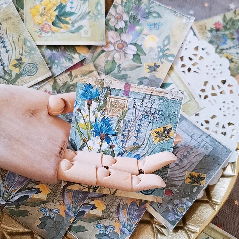 24Pcs/Bag Vintage Plants Illustration Sticker DIY Craft Scrapbooking Album Junk Journal Happy Planner Decorative Stickers
