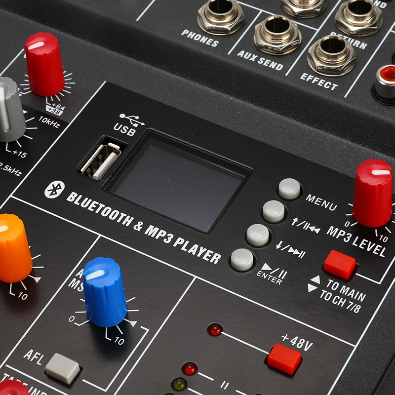 48V микшер с USB профессиональный 8/12 канал Bluetooth студийные DJ микшерный пульт усилитель для караоке цифровой KTV DJ микшер