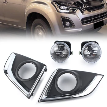 

Car Front Fog Lamp Light for Isuzu D Max Hi-lander V Cross Ute 4WD 2016 2017 4 DOOR/ 2D w/ Wire Switch set