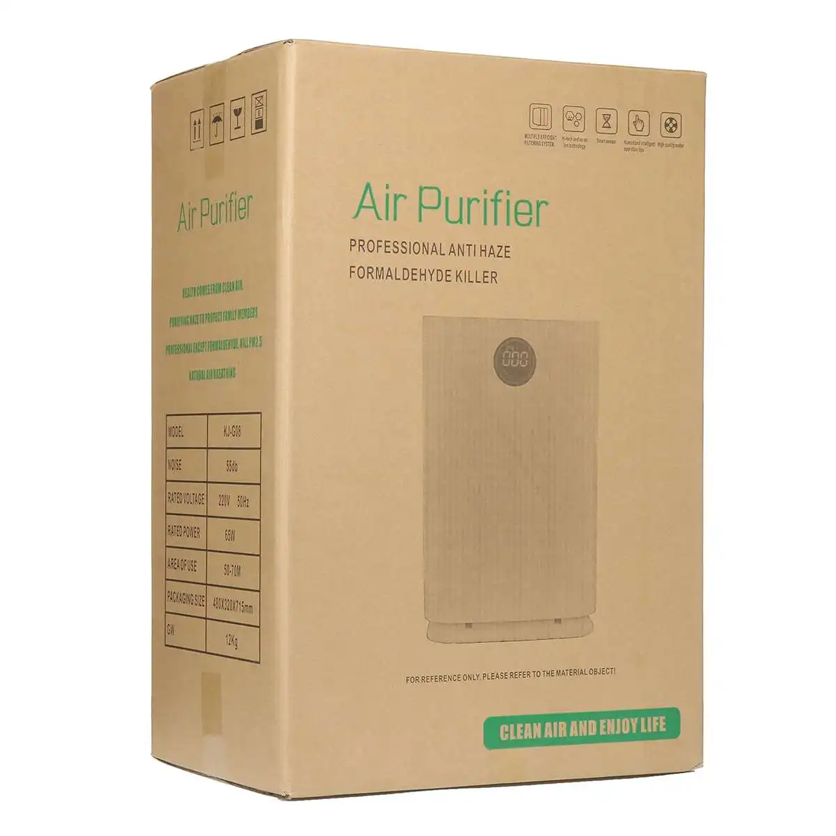 AUGIENB 1" Большой комнатный очиститель воздуха настоящий HEPA фильтр запах аллергии для удаления дыма, пыли, VOCs, пыльцы, Dander воздухоочиститель