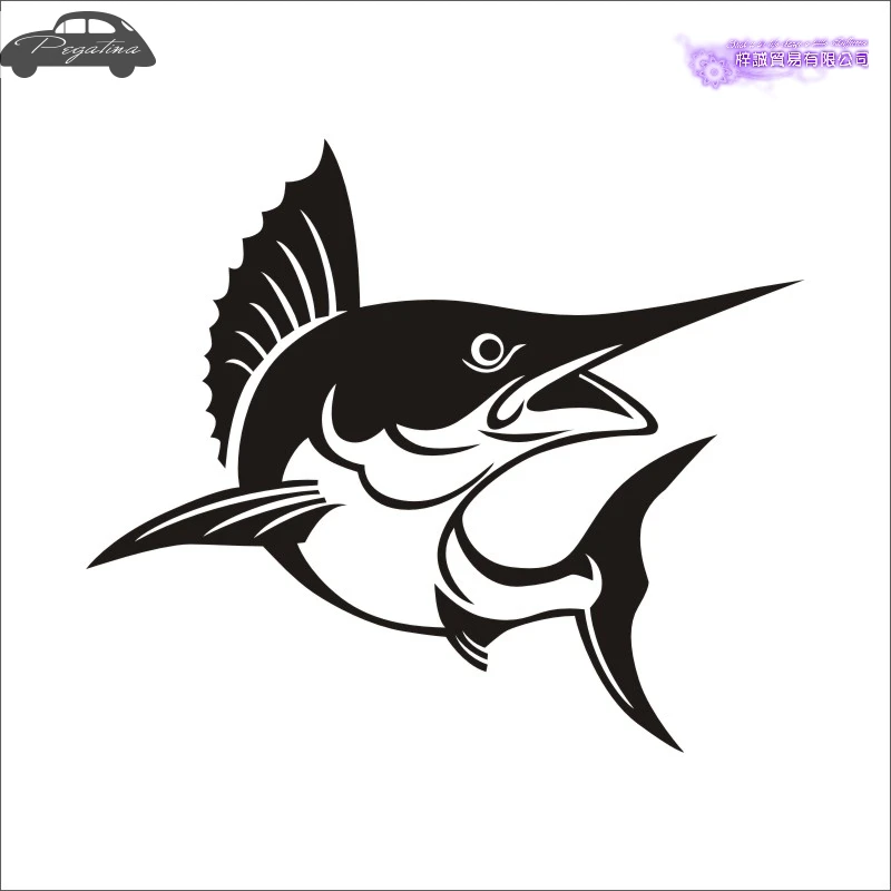 Pegatina Sailfish Fish Dorado Car Decal Swordfish Posters Boat Decals Decor Mural Wall Sticker Angling Hooks Shop Vinyl