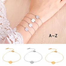 Браслет с буквами из нержавеющей стали, серебряные и золотые Роскошные ювелирные изделия, подарок для пары, браслеты дружбы для женщин, аксессуары