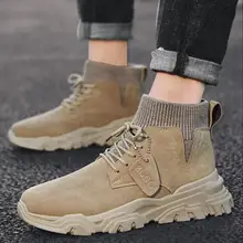 Красивые Зимние ботинки; Новинка; Модные мужские повседневные кожаные ботинки для мальчиков; ботинки в байкерском стиле; мужские модные полуботинки; мужские Ботинки martin