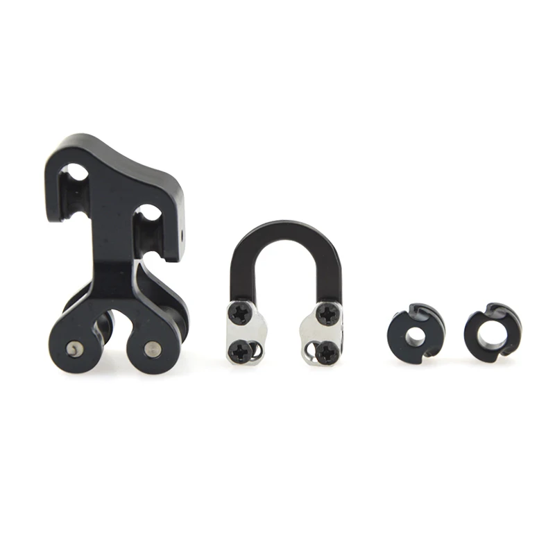 black 1 Набор для стрельбы из лука 1/" 3/16" Peep Sight D loop Cable Slide String Сепаратор для педикюра Protector блочный лук стрельба из лука Аксессуары для стрельбы - Цвет: black
