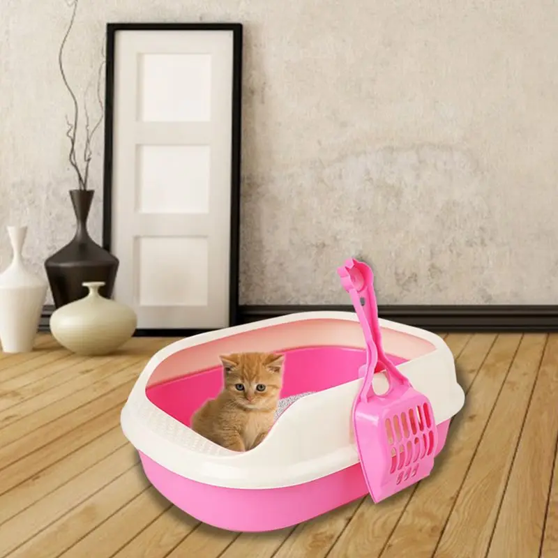Toilet Bedpan Cat Litter Box Cat Dog Tray Toilet Supply Teddy Anti-Splash Pet Dog Toilette Puppy Indoor Home Plastic Sandbox Cat
