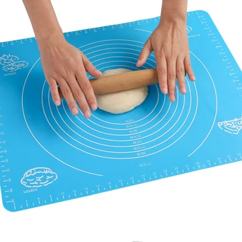

Non-Stick Silicone Gel Pastry Baking Rolling Cut Mat Clay Fondant Ice Cake Dough Kitchen Tools Cake Bakeware Paste Flour Table