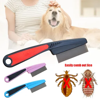 

Flea Comb for Long Haired Cats Dogs Anti Knot Grooming Comb Easy Grip Handle Combs DC120