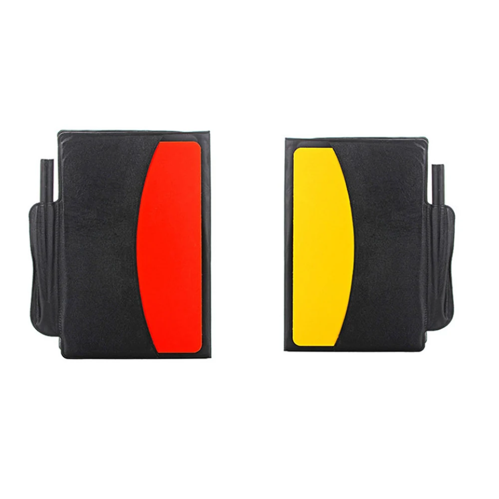 Yellow Red Card Booklet Sport Entertainment Pro with Pencil Judgecase Soccer Game Football Referee Case Equipment