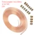 25ft 7.62 m Car Roll Tube Coil of 3/16" OD Copper Nickel Brake Pipe Hose Line Piping Tube Tubing Anti-rust With 16PCS Tube Nuts