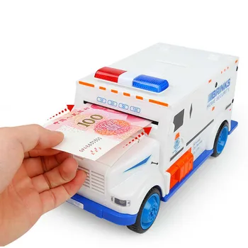 

Electric Car Toy Piggy Bank Kids Boys Money Safe Box Jar Coins contianer YHJ102407