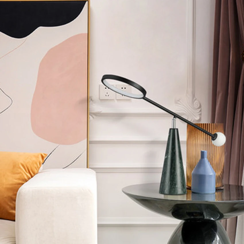 

Modern Iron Art LED Table Lights Lighting Novel Indoor Living Room Lamp Restaurant Bedroom Bedside Study Decor Light Fixtures