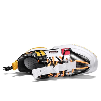 

High Quality Men Casual Shoes Breathable Lace-up Mesh Dad Shoes Thick Sole No-slip Lightweight Fashion Shoes Men Tenis Masculino