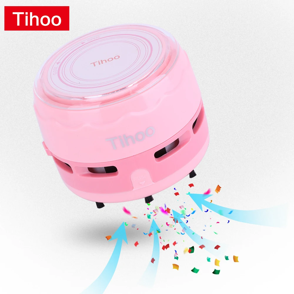 

Tenwin Pink Blue White Mini Vacuum Cleaner Desktop Home Table Sweeper School Classroom School Office Supplies