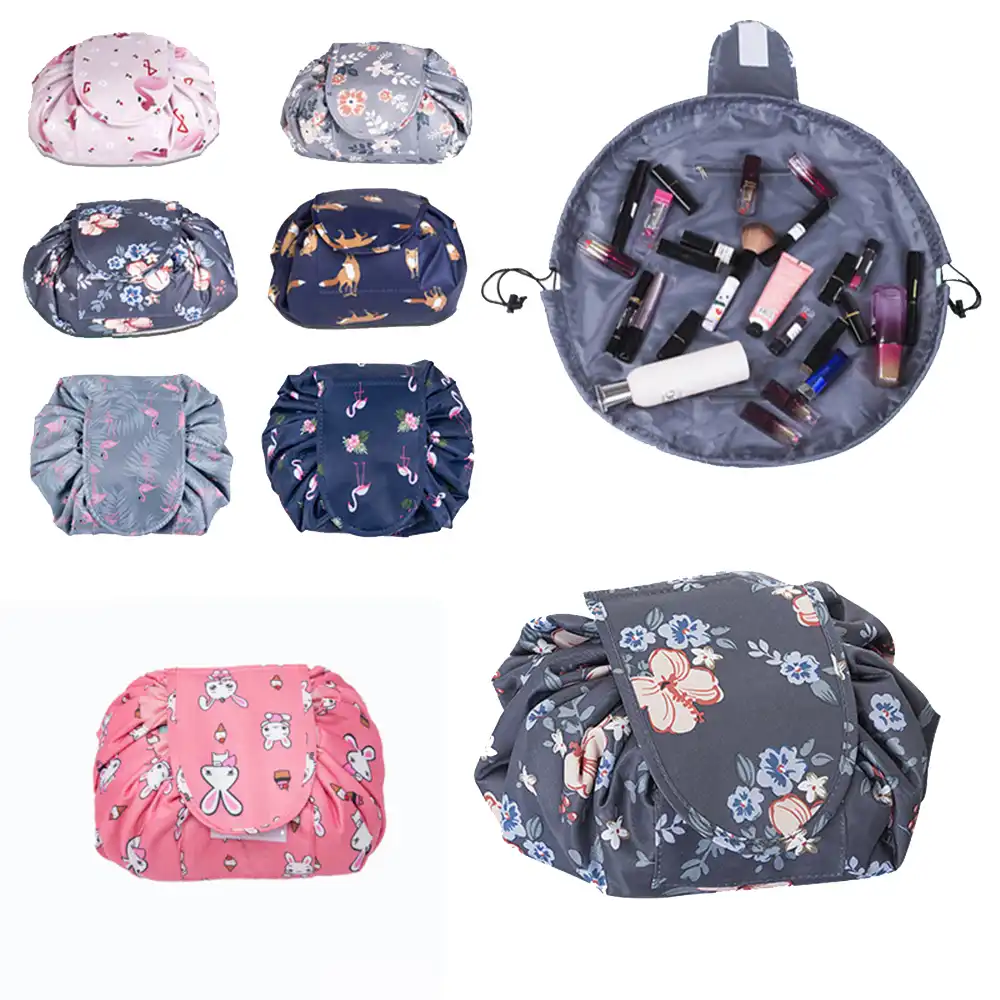 Drawstring makeup organizer and travel bag Clearance