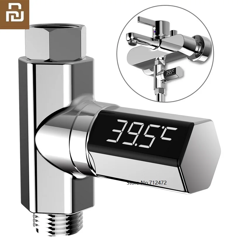 

Passive LED Water Temperature Gauge Visible Water Temperature Sensor Rotatable Baby Shower Bath Temperature Display