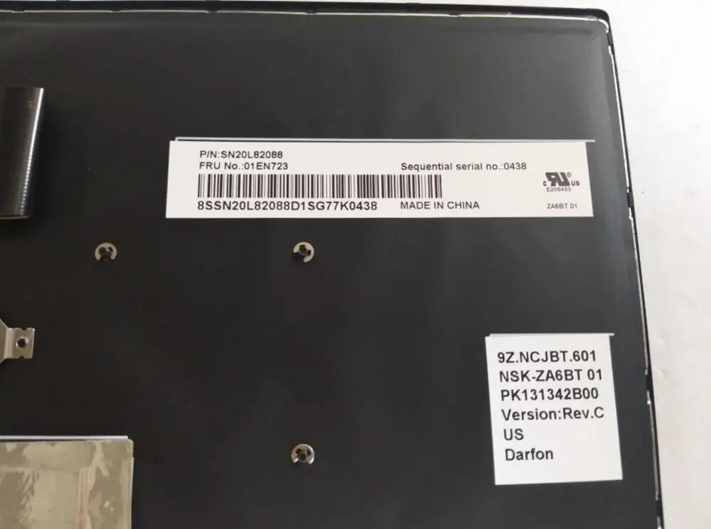 Для lenovo Thinkpad T470S 13 Gen 2 US английская клавиатура с подсветкой FRU 01EN723 01EN682 SN20L82088
