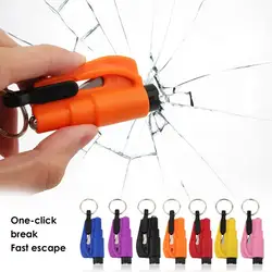 Martillo de seguridad portátil para coche, martillo de Escape tipo resorte, rompevientos, perforador, cortador de cinturón de seguridad, accesorios para automóviles