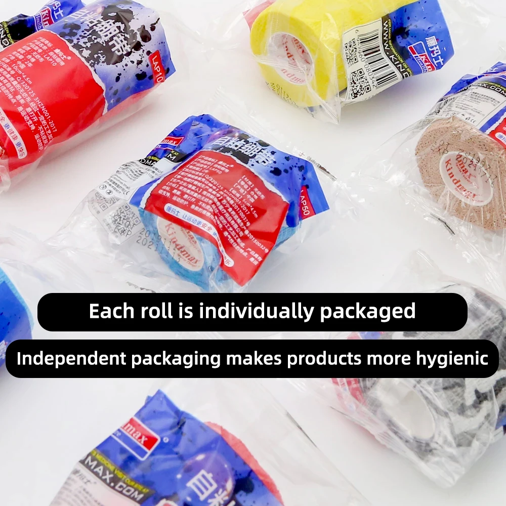 Kindmax 1 Roll Non-woven Sports Bandages Elastic Self-adhesive Bandages Foot Finger Ankle Arm Injury Sport Knee Pad Support