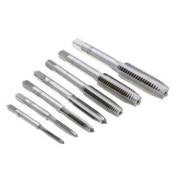 

7PCS/Set Bearing Steel Taper HSS M3-M12 Machine Spiral Point Straight Fluted Screw Thread Hand Tap Drill