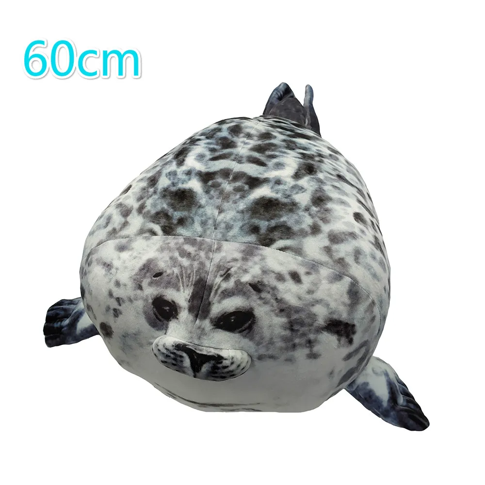 58-60cm 1 шт. мягкий 35-60 см мягкий морской Лев плюшевый игрушки Морской мир Животное Печать Плюшевая Кукла детская подушка для сна Дети Девочки Подарки - Цвет: 58-60cm