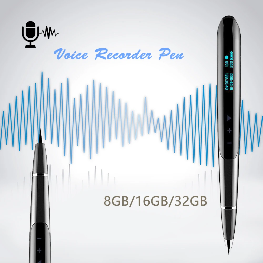 Vjoycar Smallest Mini LED Pen Voice Activated 8GB