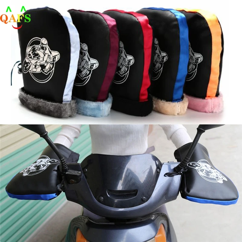 2pcs Waterproof Motorcycle Warm Covers Gloves Motor Handlebar Snowmobile Winter Unisex Covers Gloves