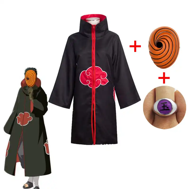 Naruto Akatsuki Ninja Tobi Obito Madara Uchiha Purple Jacket Cosplay