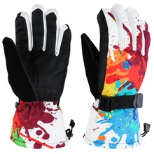 Противоскользящие снегоходные водонепроницаемые ветрозащитные флисовые зимние мотоциклетные перчатки износостойкие перчатки для катания на лыжах Горные лыжи