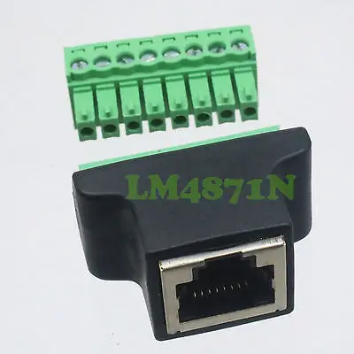 

DHL/EMS 20 LOTS 1pce Connector RJ45 8p8c female jack ADSL to AV Terminal Plug for CCTV Radio Ham -d2