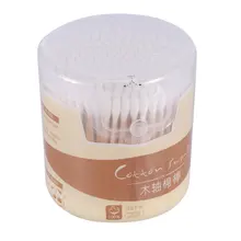 230 шт./кор. натурального хлопка тампоны двойной головкой деревянные палочки для носа, чистка ушей медицинских ватных палочек тени для век Косметика инструмента