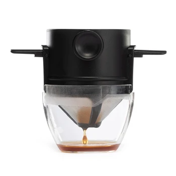 

Coffee Filter Portable 304 Stainless Steel Drip Coffee Tea Holder Funnel Baskets Reusable Stand Coffee Filter