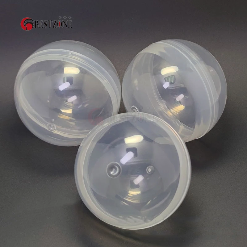 50Pcs/Lot Diameter 75MM Transparent Empty Plastic Capsules Toy Balls Container Shell For Vending Machine Beautiful And Strong 4