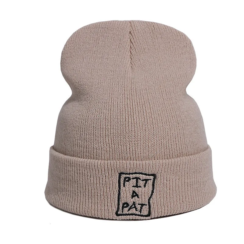 Зимняя модная мужская шапка Skullies Beanies, вязаная шапка с вышитыми буквами без рукавов, Осенняя шерстяная шапка, Женская Трендовая шапка Ins
