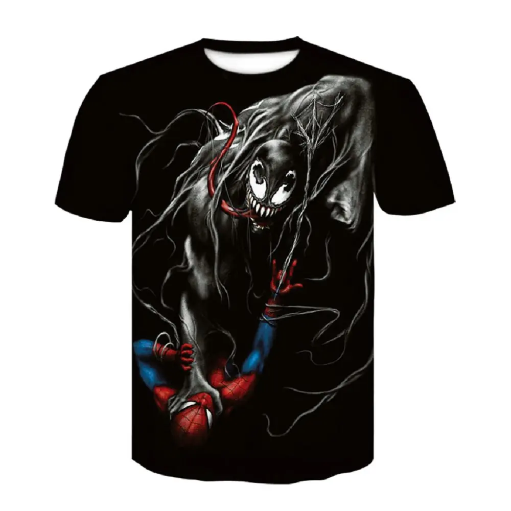 Новинка лета, Мужская футболка с 3D принтом Venom на заказ, Повседневная футболка с коротким рукавом marvel, Мужская футболка, топы для тяжелой атлетики, базовый слой - Цвет: D-98
