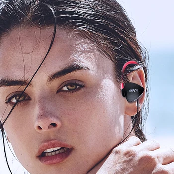 

AWEI NFC A847BL Sport Bluetooth 4.2 Stereo Earpiece Waterproof NFC Neckband Headset With Mic For Universal Phones for computer