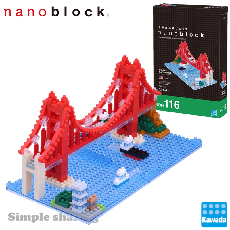 KAWADA Nanoblock San Francisco GOLDEN GATE BRIDGE Building Block Model Kit 