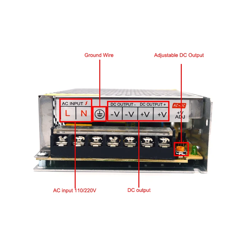 AC 12V 18V 48V Power Supply Transformer 1A 2A 3A 5A 10A 15A 20A 30A Power Supply Adapter 12 Volt 18 Volt 48 Volt For LED Strips (4)