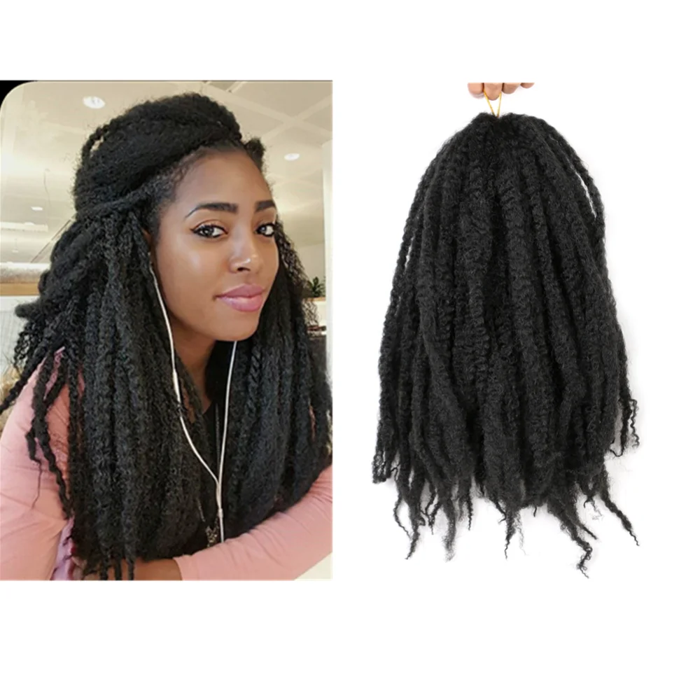 Pervado волосы 1" афро кудрявые Marley косички волосы фиолетовый коричневый серый синтетические вязанные косички для наращивания волос коллекция Janet